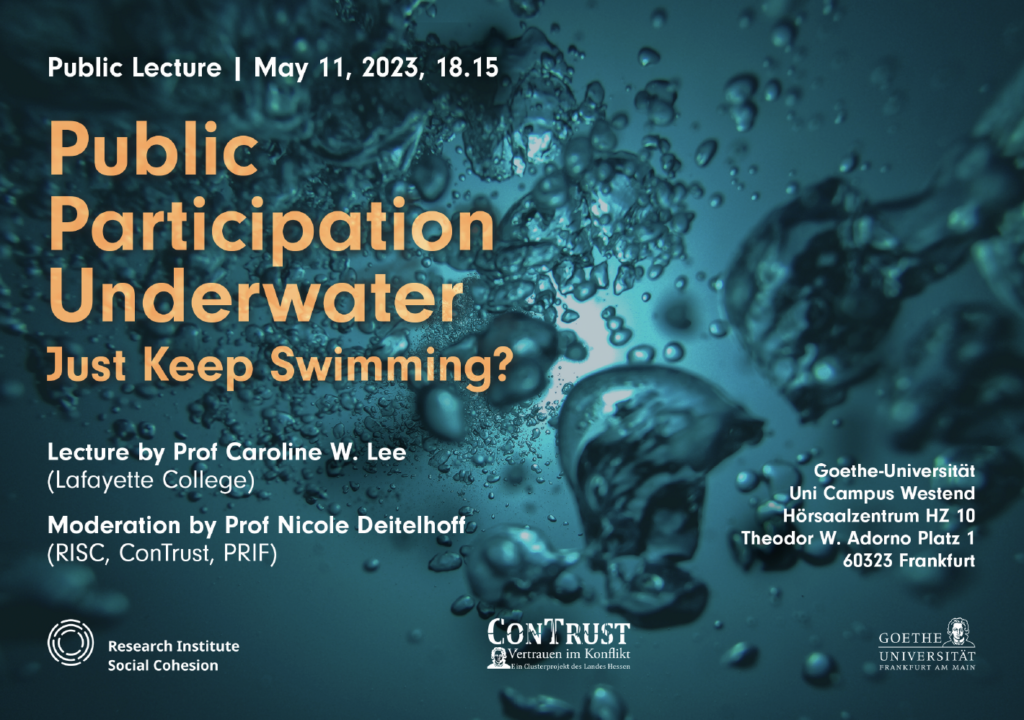 Poster for 2023 Public Lecture on Public Participation Underwater